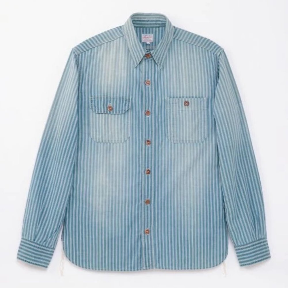 Momotaro Indigo Stripe Work Shirt